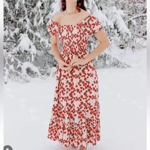 Betsey Johnson Strawberry Fields Maxi Dress